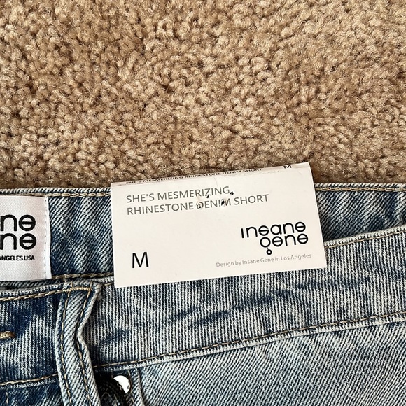 Insane Gene Rhinestone Fringe Cut Off Shorts - Picture 12 of 14